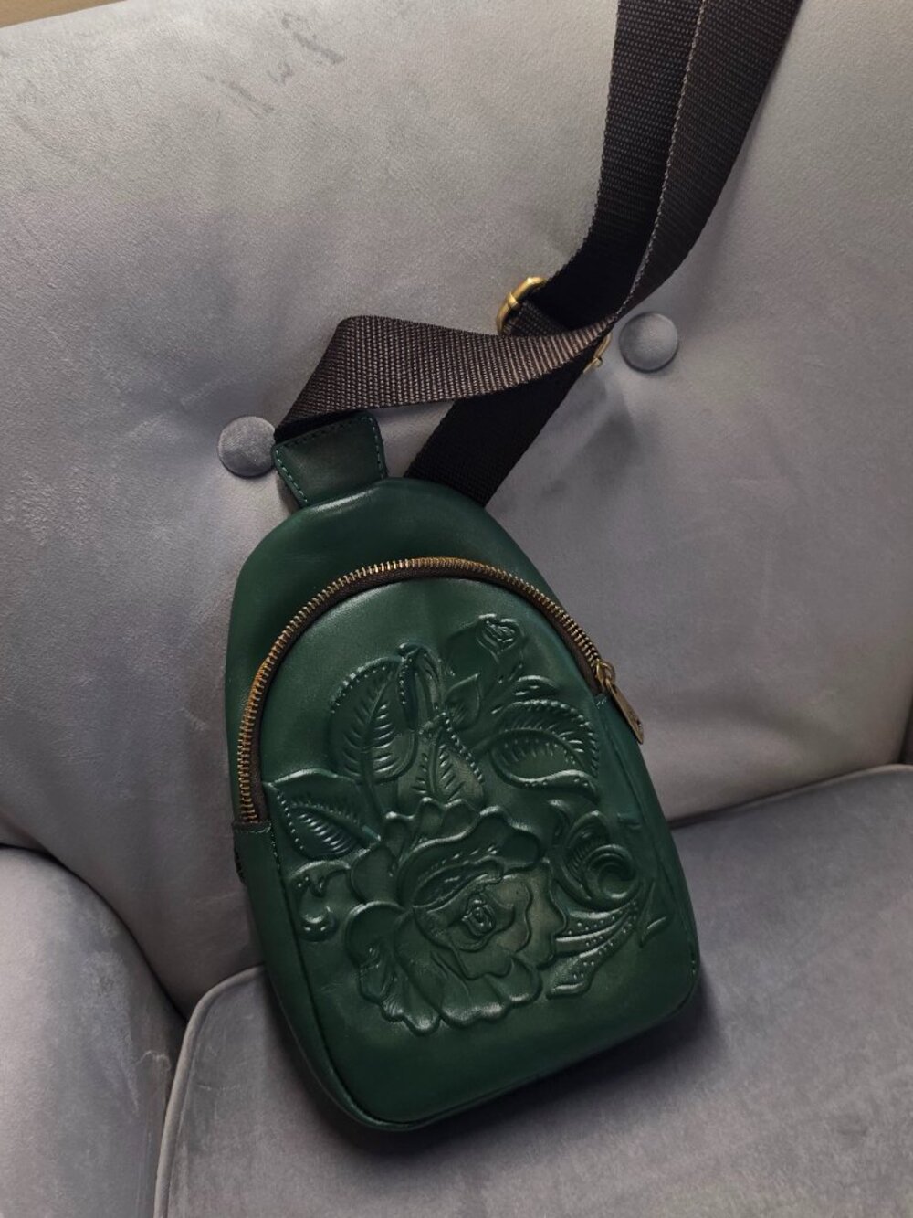 Patricia Nash tooled leather sling bag
